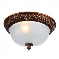 Πλαφονιέρα Οροφής Φ32cm 2xE27 230V Μεταλλική Μπρονζέ 955PETRA3S/BR